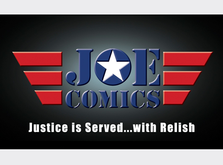 The Joe Comics logo and slogan. Created for promotional business cards during Joe's run on Zuda Comics.